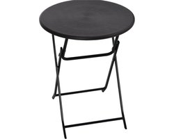 Tuintafel - Bijzettafel - Tuinmeubelen - Tafel - Donkergrijs - 60 x 60 x 73 cm