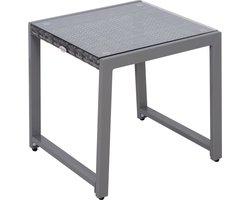 Tuintafel - Bijzettafel - Tuinmeubelen - Tafel - Grijs - 50 x 49,5 x 50 cm
