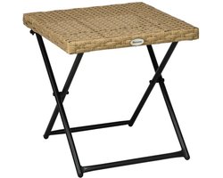 Tuintafel - Bijzettafel - Tuinmeubelen - Tafel - Tafeltje - Klaptafel - Natuur - 40x40x40 cm