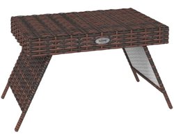 Tuintafel - Bijzettafel - Tuinmeubelen - Tafel - Tafeltje - Klaptafel - Salontafel - Bruin
