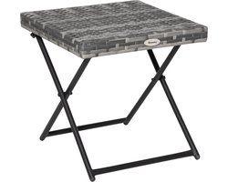 Tuintafel - Bijzettafel - Tuinmeubelen - Tafel - Tuin - Grijs - 40 x 40 x 40 cm