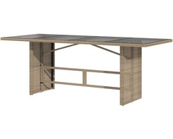 Tuintafel - Buitenmeubel - Terras Genieten - Onderhoudsvriendelijk - 190x80cm - Beige