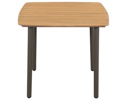 Tuintafel | Buitentafel | Terrastafe 80x80x72 cm massief acaciahout en staal