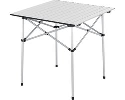 Tuintafel Castilenti klaptafel 70x70x70 cm zilverkleurig [en.casa]