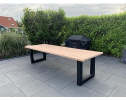 Tuintafel Douglas 300 cm x 90 cm I Stalen U poten I + Montage I Eettafel I Onderhoudsarm I 8-10 personen I Duumaa