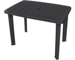 Tuintafel Kunststof Antraciet – Eettafel Voor Buiten – Tuin Tafel – Tuinmeubel – Weerbestendig – Stijlvolle Buitentafel Voor Tuin, Balkon Of Terras