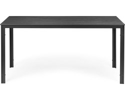 Tuintafel kunststof grijs - polywood - 6 persoons - 156x78x74 cm