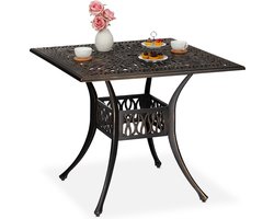tuintafel met parasolgat - 75 x 90 x 90 cm - tot 60 kg - balkontafel