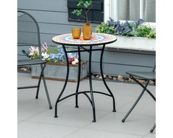 Tuintafel - Mozaïek - Rond - Bistro - Multicolor