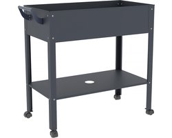 Tuintafel oppottafel "Hibiscus" - 82 x 43 x 83 cm - Antraciet