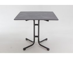 tuintafel opvouwbare tafel HPL plaat 80x80cm opvouwbaar DARK SLATE