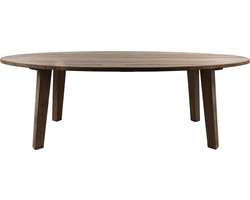 Tuintafel ovaal - 220x110x75 - Naturel - Teakhout