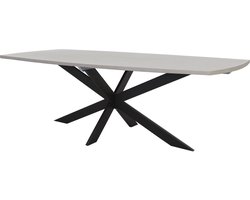 Tuintafel Ovaal - Madison 2.0 - 240cm - Betonlook - Kruispoot - The Outsider