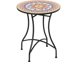 Tuintafel - Ronde vorm - Metalen frame - Weerbestendig ontwerp