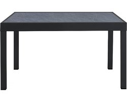 Tuintafel uitschuifbaar tafel outdoor aluminium "Lagos" - 140/280 x 90 x 76 cm - Zwart