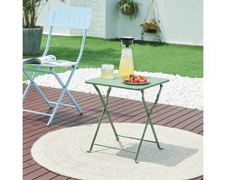 Tuintafel Vegårshei opvouwbaar 45x40x40 cm groen [en.casa]