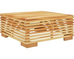 Tuintafel Vierkant - Koffietafel Buiten - Ontspanning Buiten - Massief Teakhout - 69.5x69.5x31 cm - Natuurlijk Hout