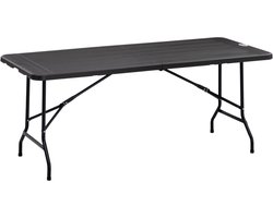 Tuintafel voor 6 personen - Tafel - Tuinmeubelen - Opvouwbaar - Donkergrijs - 180 x 75,5 x 73 cm