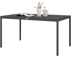 Tuintafel weerbestendig Aluminium - 145 x 90 x 74 cm - Donkergrijs