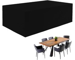 Tuintafelhoes - Outdoor Tafel Cover - Meubels Beschermen - Scheurbestendige Oxford Stof - 210x90cm - Zwart