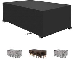 Tuintafelhoes Rechthoekig - Terrasmeubelhoezen Waterdicht - Meubels Beschermen - Heavy Duty Oxford Stof - 220x150x75cm - Zwart