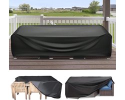 Tuintafelhoes - Terrasovers - Meubels Beschermen - Waterdicht Scheurvast - 200x100x90 cm - Zwart