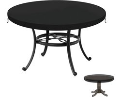 Tuintafelhoes Waterdicht Afdekking voor Tuintafel 102x10cm | 420D Oxford-Stof Tafelafdekking Ronde Tafelhoes Buiten Winddicht Hoes voor Tafelbladen, Outdoor Tafelbladbeschermhoes