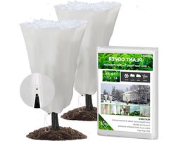 Tuinvlies plantenbescherming 2 stuks 12 x 18 m - tuinbouw fleece plantenhoezen - 60 g/m² - vorstbescherming voor planten - winter - fruitboom - pot - struik - plantenbeschermers - bewakers vliesdoek plantenbescherming