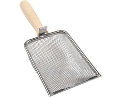 Tuinzeef en Schep Set Met Stevig Houten Handvat Voor Het Zeven en Voorbereiden van Grond Fijnmazige Zeef 2 mm Voor Zaaien en Composteren Tuingereedschap