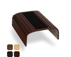 Tuko Armleuning Dienblad - Kersenbruin - Duurzaam bamboe - Flexibel - Anti slip - Beschermende coating - Organizer - Bank - Zetel - Sofa - Banktafel