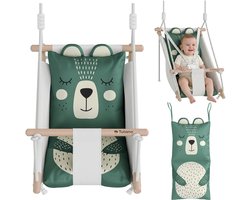 Tulano Hop 45 Bear Babyschommel - Kinderschommel en Wieg - Stoffen Schommelstoel voor Binnen en Buiten - Beer