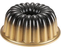 Tulband Bundt bakvorm - Taartvorm met Anti-aanbak Laag - 24 cm - Gegoten aluminium - Goud