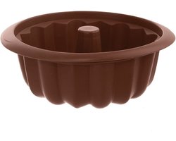 Tulbandvorm Silicone met Schoorsteen Bruin SILLINIE 26 cm - Tulband Bakvorm