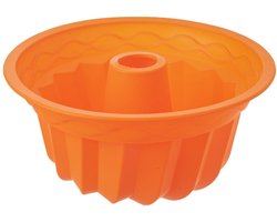 Tulbandvorm Silicone met Schoorsteen Oranje SILLINIE 23,5 cm - Tulband Bakvorm