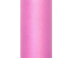 """Tule, diep roze, 0.15 x 9m (1 stuks/ 9 lm)"""