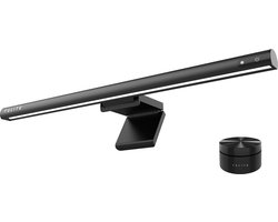 TULITE Monitor lamp – Bureaulamp - LED - Dimbare Klemlamp - USB - Touch - Afstandsbediening – 42 cm - Zwart - Gaming & Kantoor