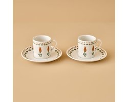 Tulp porseleinen Espressokopjesset 2-delig (90 ml)