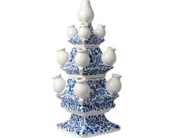 Tulpenvaas Delfts blauw - 40 cm - 3-delig - Heinen Delfts blauw - cadeau voor vrouw - cadeau vrouw populair