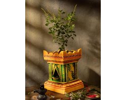 Tulsi Pot - Tuinpot - Planten Kweken - Duurzaam Terracotta - 22x20x29 cm - Bruin