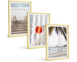 Tulup 4-Delige Schilderij Set - Strand met houten trap, vakantiesfeer - 40 x 60 cm - Muurdecoratie - Decoratieve Schilderijen - Wohnzimmer - Woonkamer Decoratie