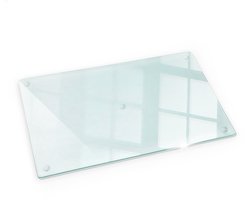 Tulup Glazen Snijplank - 52 x 30 cm - Dienblad - Rechthoekig Kookbenodigdheden - Transparant Dienblad - Snijplanken van Glas