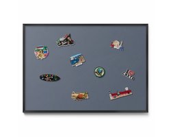 Tulup Magneetbord met Zwarte Frame - Grijs Magneetbord Met Effen Achtergrond - 100 cm x 70 cm - Koele grijze kleur - Magnetisch Bord Decoratief - Magneetbord Multifunctioneel - Magneetbord Voor Thuiskantoor