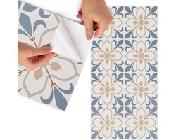 Tulup Meubelfolie - Retro bloemen Meubelfolie Zelfklevend - 75x150 cm - Beige Meubelfolie - Meubel Wrap Folie - Retro Meubelfolie - Plakfolie Meubels - Keuken decoratie - Achtergronden en patronen