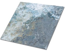 Tulup PVC Tegels - Industrieel Beton Vinyl Tegels - 30 cm x 30 cm - Grijs Zelfklevende PVC Tegels - Set van 9 - Zelfklevende Vinyl Tegels - Industrieel Plaktegels - Vinyl Vloer Tegels - Plaktegels keuken en Badkamer