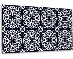 Tulup PVC Wandpaneel - Arabische Sfeer Vinyl Wandpaneel - 100 cm x 50 cm - Zwart PVC Wandpaneel - 1 stuk - PVC Muurpaneel - Mozaïek Wandpaneel - Wandpaneel Zelfklevend - Plaktegels Keuken en Badkamer