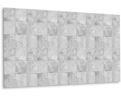 Tulup PVC Wandpaneel - Betonnen Lappendeken Vinyl Wandpaneel - 100 cm x 50 cm - Grijs PVC Wandpaneel - 1 stuk - PVC Muurpaneel - Industrieel Wandpaneel - Wandpaneel Zelfklevend - Plaktegels Keuken en Badkamer