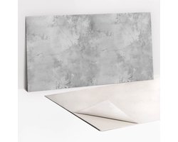 Tulup PVC Wandpaneel - Gebarsten Betontextuur PVC Muurpaneel - 100 x 50 cm - Grijs Zelfklevend Muurpaneel - 1 stuk - Industrieel Muurpaneel - Zelfklevend Wandpaneel - Plaktegels Keuken en Badkamer