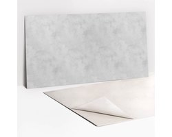 Tulup PVC Wandpaneel - Muurtextuur Wandbekleding Vinyl - 100 x 50 cm - Grijs PVC Muurpaneel - 1 stuk - Industrieel Wandbekleding - Zelfklevende Wandbekleding - Plaktegels Keuken en Badkamer