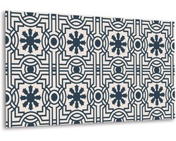 Tulup PVC Wandpaneel - Oosters Geometrisch Patroon Vinyl Wandpaneel - 100 cm x 50 cm - Grijs Wandpaneel Zelfklevend - 1 stuk - Wandpaneel Zelfklevend - Mozaïek Wandpaneel - Vinyl Wandpaneel - Plaktegels Keuken en Badkamer