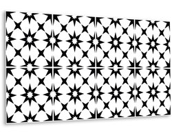Tulup PVC Wandpaneel - Stergeometrie Vinyl Wandpaneel - 100 cm x 50 cm - Zwart Zelfklevend Wandpaneel - 1 stuk - Wandpaneel Zelfklevend - Geometrisch Muurpaneel - Zelfklevend Wandpaneel - Plaktegels Keuken en Badkamer